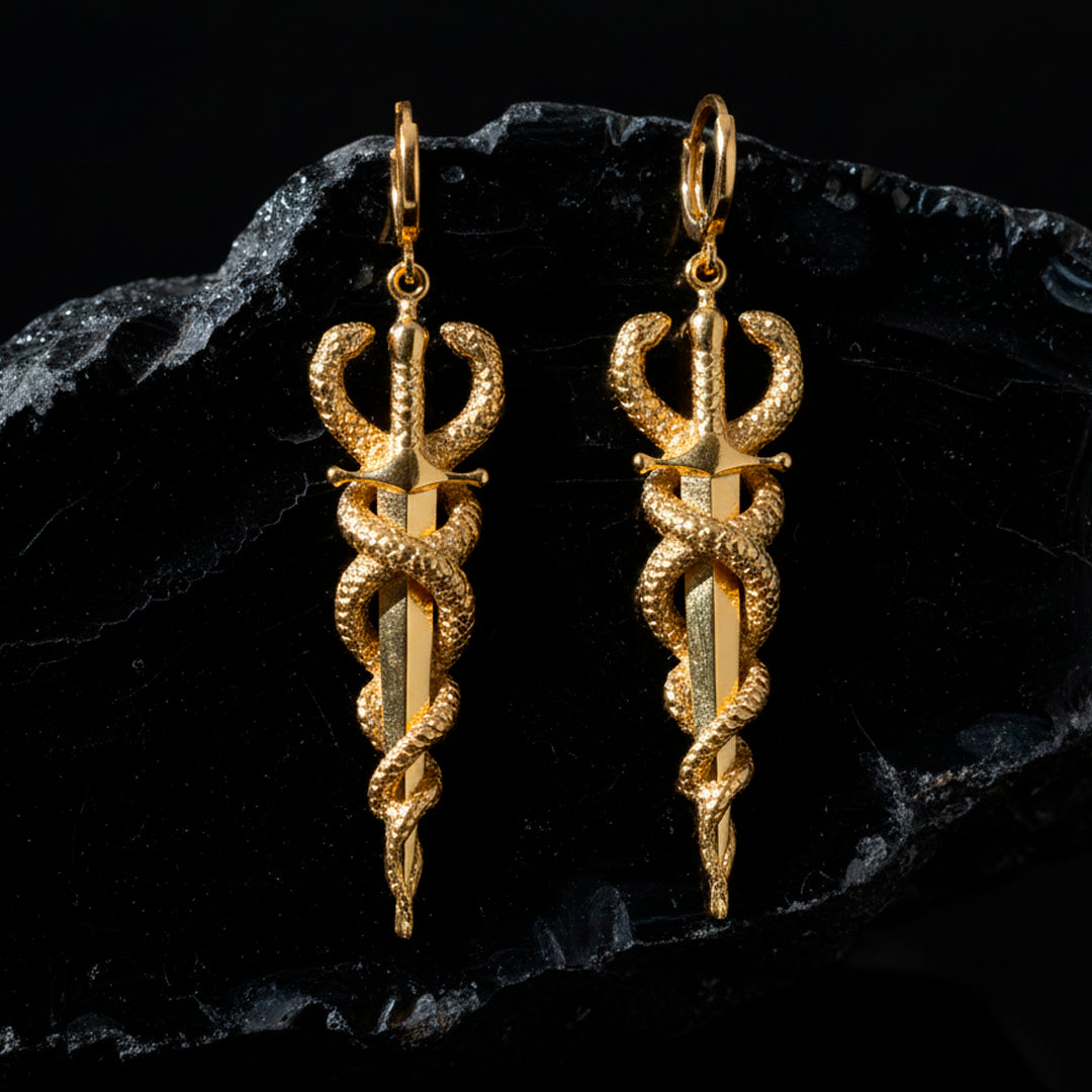 DAGGER HOOPS PAIR - GOLD