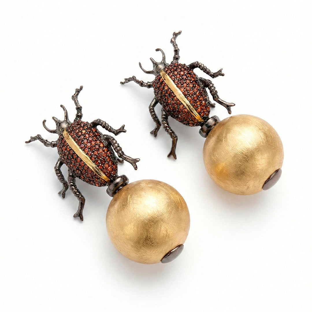 Beetle Earrings - Abundance
