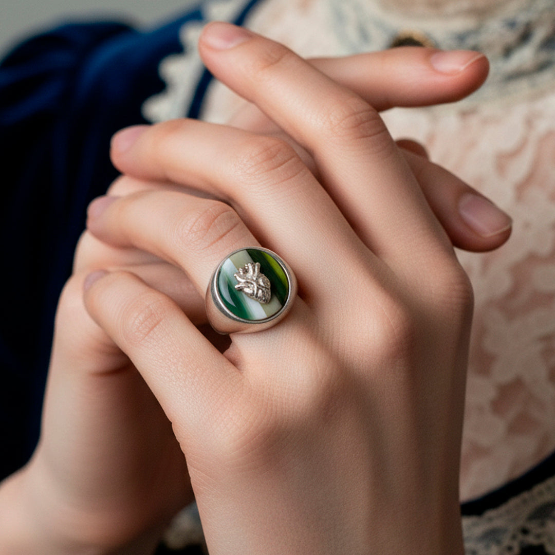 Heart Ring (Green)